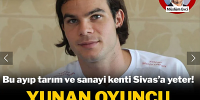 Bu ayıp tarım ve sanayi kenti Sivas’a yeter! Yunan oyuncu vergide ikinci oldu
