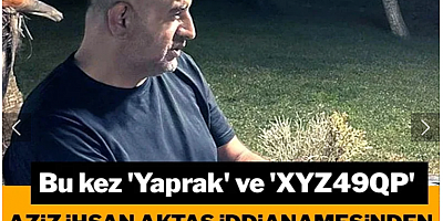 Bu kez 'Yaprak' ve 'XYZ49QP' Aziz İhsan Aktaş iddianamesinden yine gizli tanık çıktı