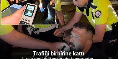 Bu sefer alkollü değil, aranan şahıs kaçmaya çalıştı...