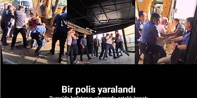 Bursa’da kafeterya yıkımında ortalık karıştı: Bir polis yaralı
