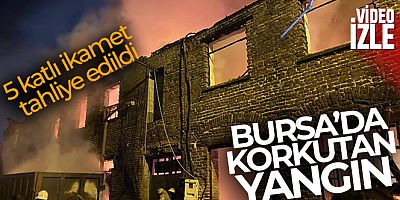 Bursa'da mobilya atölyesi ve geri dönüşüm tesisinde yangın çıktı, 5 katlı ikamet tahliye edildi