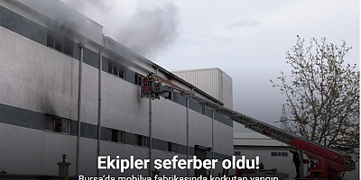 Bursa’da mobilya fabrikasında korkutan yangın