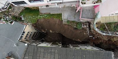 Bursa'da toprak kayması