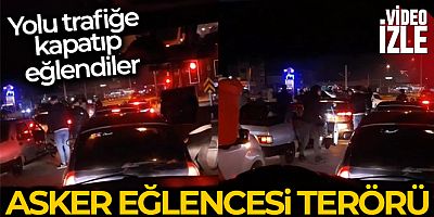 Bursa'da yolu trafiğe kapatıp eğlendiler