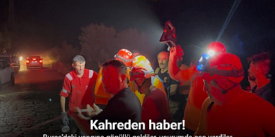 Bursa’daki yangına gönüllü geldiler, uçurumda can verdiler