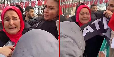 Bursa mitinginde tartışma yaratan görüntü! Sinan Ateş pankartı açılmasına engel oldular