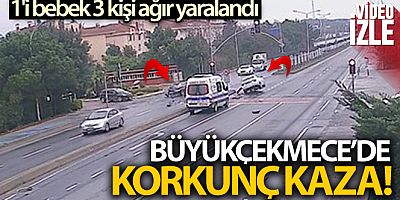 Büyükçekmece'de feci kaza kamerada