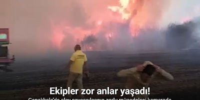 Çanakkale’de alev savaşçılarının zorlu mücadelesi kamerada
