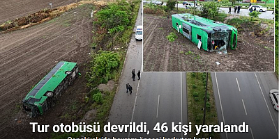 Çanakkale’de tur otobüsü devrildi: 46 yaralı