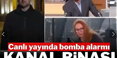Canlı yayında bomba alarmı: Kanal binası hemen boşaltıldı