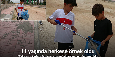 Çevreci çocuk sosyal medyada çöp toplama hareketiyle dikkat çekti