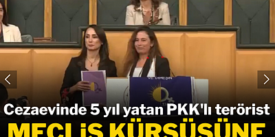 Cezaevinde 5 yıl yatan PKK'lı terörist Meclis kürsüsüne çıkartıldı
