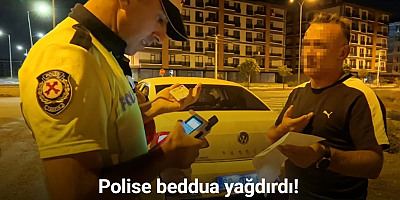 Cezaevinden izinli çıkıp alkollü halde çocuklarıyla trafiğe çıktı, yakalanınca polise beddua yağdırdı