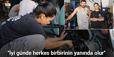 Çırak bulamayan eşine destek için başladı, motor ustası oldu