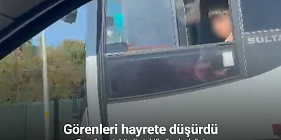 Çocuğun otobüs ile tehlikeli yolculuğu kamerada