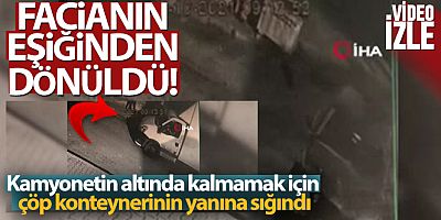 Çöp konteynırının arkasına sığındı ölümden döndü