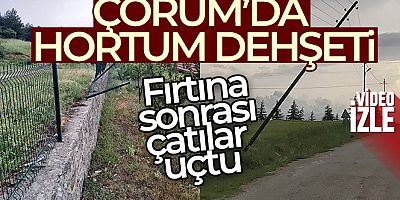 Çorum'daki hortum dehşeti kamerada