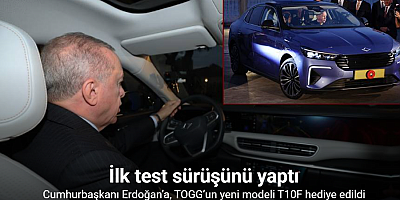 Cumhurbaşkanı Erdoğan’a, TOGG’un yeni modeli T10F hediye edildi