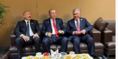Cumhurbaşkanı Erdoğan, Aliyev ve Mirziyoyev ile bir araya geldi
