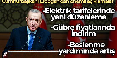 Cumhurbaşkanı Erdoğan'dan enerji fiyatlarının yeniden değerlendirilmesi talimatı