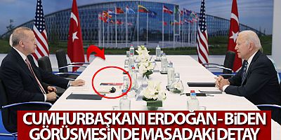Cumhurbaşkanı Erdoğan'ın ABD Başkanı Biden ile görüşmesinde dikkat çeken kitap