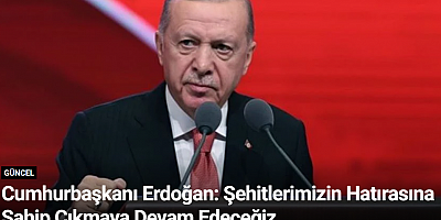Cumhurbaşkanı Erdoğan: Şehitlerimizin Hatırasına Sahip Çıkmaya Devam Edeceğiz