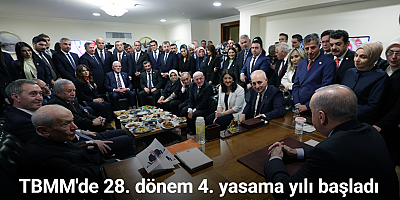 Cumhurbaşkanı Erdoğan, TBMM’de siyasi parti genel başkanları ile görüştü