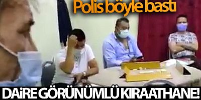 Daire görünümlü kıraathaneye polis baskını