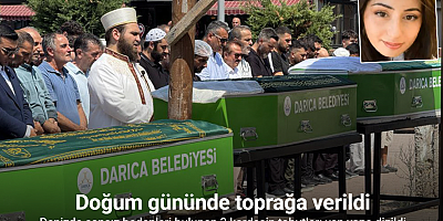 Denizde cansız bedenleri bulunan 3 kardeşin tabutları yan yana dizildi: Doğum gününde toprağa verildi