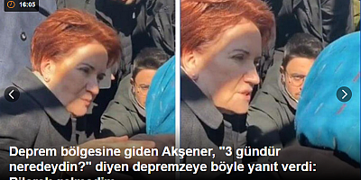Deprem bölgesine giden Akşener, 