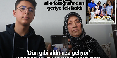 Depremde 3 kardeşini, annesini ve babasını kaybeden Furkan aile fotoğrafından geriye tek kaldı