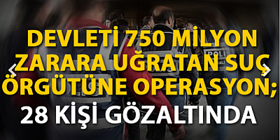 Devleti 750 milyon lira zarara uğratan şebekeye yapılan operasyonun detayları