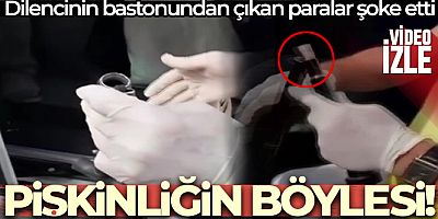 Dilencinin bastonundan çıkan paralar şoke etti