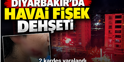 Diyarbakır’da havai fişek dehşeti: Hedef alarak attı, 2 kardeş yaralandı