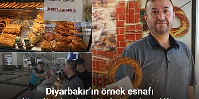 Diyarbakır’ın örnek esnafı: İhtiyaç sahipleri 6 yıldır bu tezgahtan ücretsiz simit ve su alabiliyor