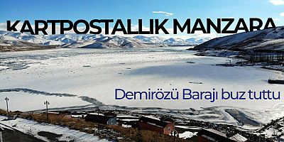 Donan baraj gölünün manzarası kartpostallık görüntü oluşturdu