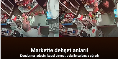 Dondurma iadesini kabul etmedi, pala ile saldırıya uğradı