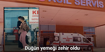 Düğün yemeği zehir oldu