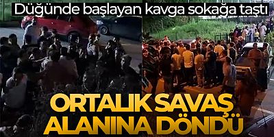 Düğünde başlayan kavga sokağa taştı, ortalık savaş alanına döndü