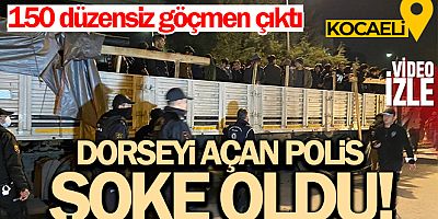 SON DAKİKA Durdurulan tırın dorsesinde 150 düzensiz göçmen çıktı