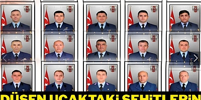 Düşen uçaktaki şehitlerin isimleri açıklandı
