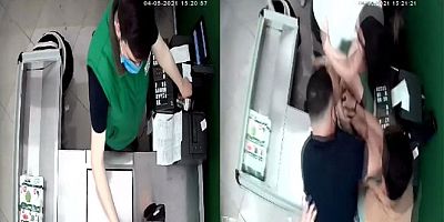 Düzelttiği reyonu beğenmediği için mağaza sorumlusunu dövdü... o anlar kamerada
