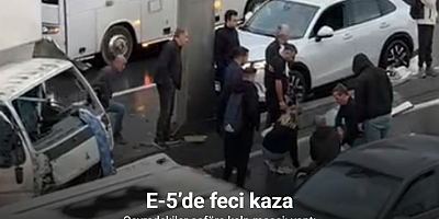 E-5’de feci kaza, çevredekiler şoföre kalp masajı yaptı