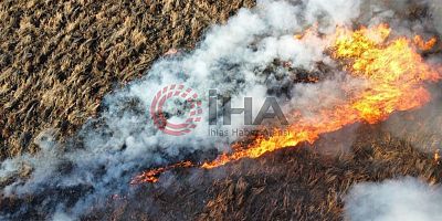 Eber Gölü'nden yine dumanlar yükseldi