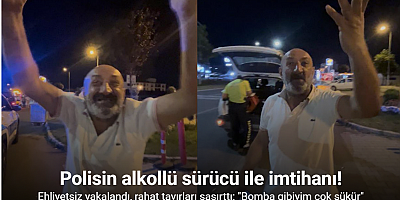 Ehliyetsiz ve alkollü yakalandı, rahat tavırları şaşırttı