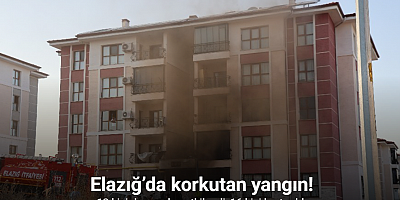 Elazığ’da binanın bodrum katında yangın: 12 kişi dumandan etkilendi, 16 kişi kurtarıldı