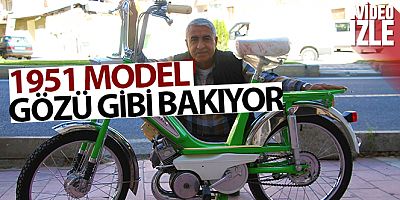 Elazığlı motosiklet ustası, 1951 model mini mobilete gözü gibi bakıyor