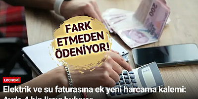 Elektrik ve su faturasına ek yeni harcama kalemi: Ayda 4 bin lirayı buluyor