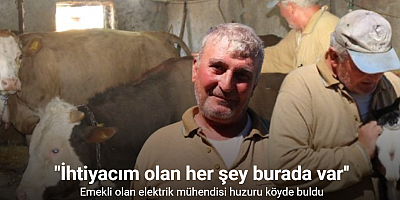 Emekli olan elektrik mühendisi huzuru köyde buldu