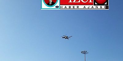 Emin önünde polis dronla denetim